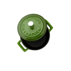 LAVA öntvény lábas, 10cm/0,35L "Folk", zöld