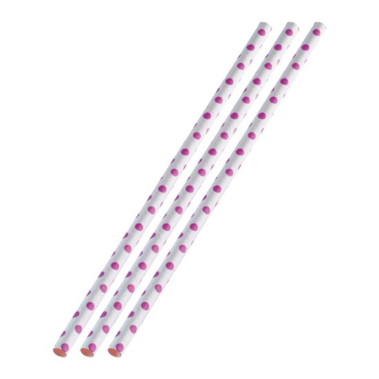 Westmark 36 darabos szívószál készlet, 19,7 cm, rózsaszín