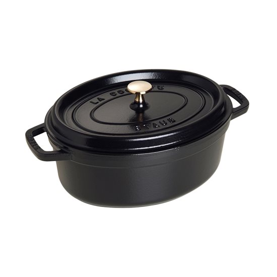 Staub ~ 29 cm / 4,2 literes, Black ovális Cocotte edény