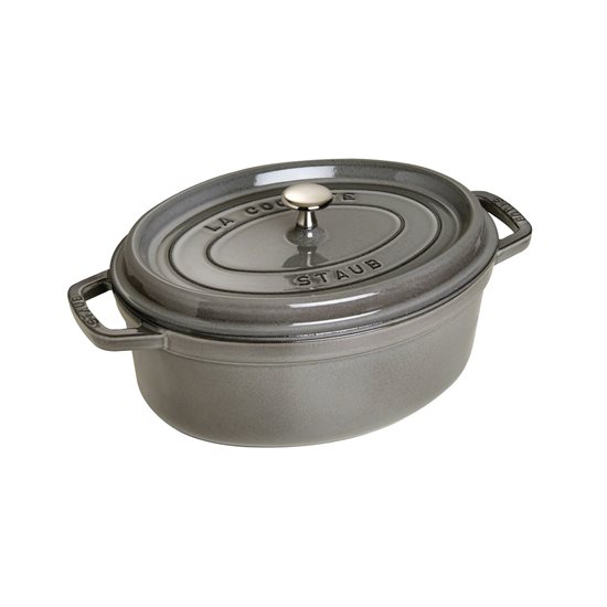 Staub - 27 cm / 3.2 literes ~ Graphite Grey - Ovális Cocotte öntöttvas edény