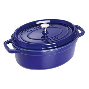 Staub - 33 cm / 6.7 litres Dark Blue  - Ovális Cocotte öntöttvas fazék