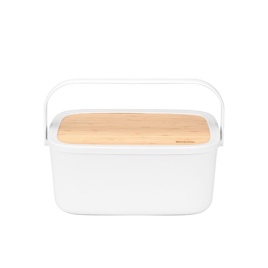 Brabantia ~ 25,5 x 39,5 cm-es világosszürke - Kenyértároló doboz bambusz fedővel