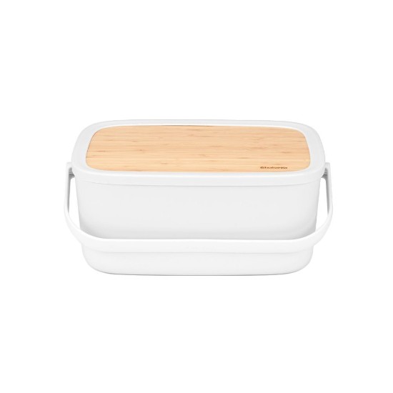 Brabantia ~ 25,5 x 39,5 cm-es világosszürke - Kenyértároló doboz bambusz fedővel