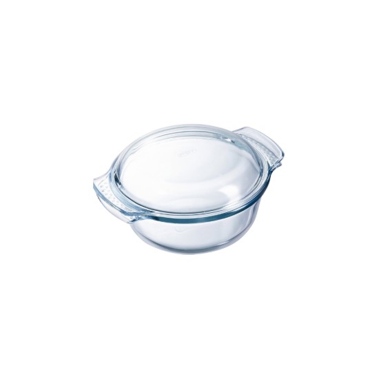 Kerek tál fedővel, hőálló üvegből, 1 l + 0,4 l - PYREX