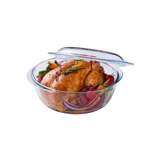 Kerek tál fedővel, hőálló üvegből, 2,5 l + 1 l - PYREX