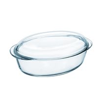 Ovális edény fedővel, hőálló üveg, 3L, "Essentials" - Pyrex