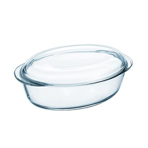 Ovális edény fedővel, hőálló üveg, 3L, "Essentials" - Pyrex