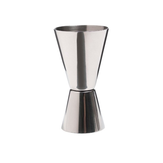 BarCraft Dupla méretű koktélos pohár, 25/50 ml, rozsdamentes acél, ezüstös színű