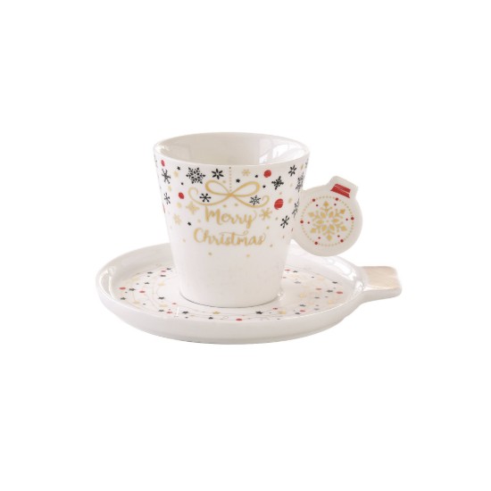 Nuova R2S "Merry Christmas" porcelán csésze készlet tányérral, 150 ml