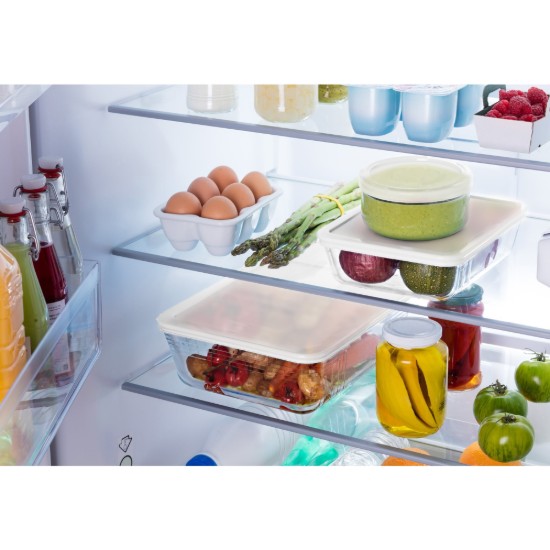 "Cook & Freeze" téglalap alakú ételtartó, hőálló üvegből, műanyag fedéllel, 1,5 L - Pyrex