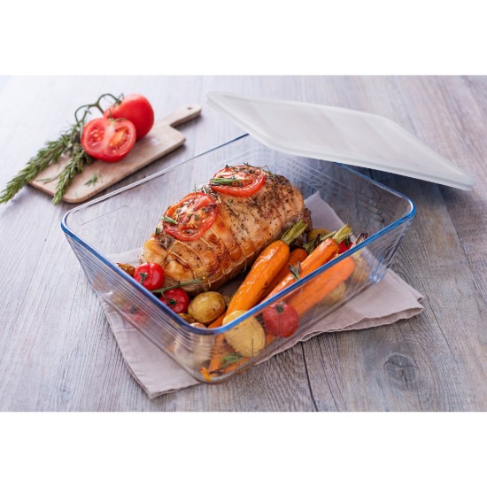 "Cook & Freeze" téglalap alakú ételtartó, hőálló üvegből, műanyag fedéllel, 1,5 L - Pyrex