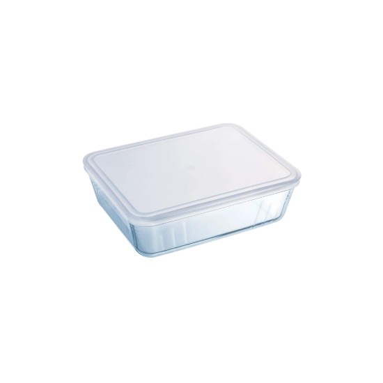 2 db téglalap alakú ételtartó készlet, fedővel, "Cook & Freeze" hőálló üvegből, 1,5L / 2,6 L - Pyrex