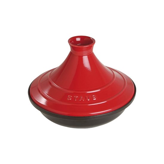 Staub öntöttvas Tajine kerámia fedővel, 28 cm, Cherry