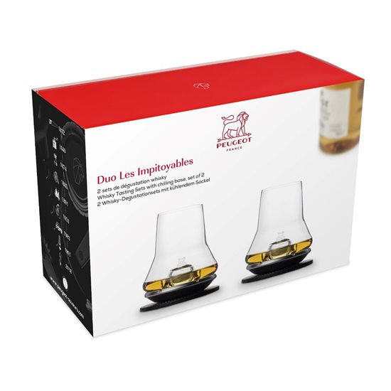 Peugeot - "Les Impitoyables" 2db whiskys pohár, hűtőtalppal, 380 ml