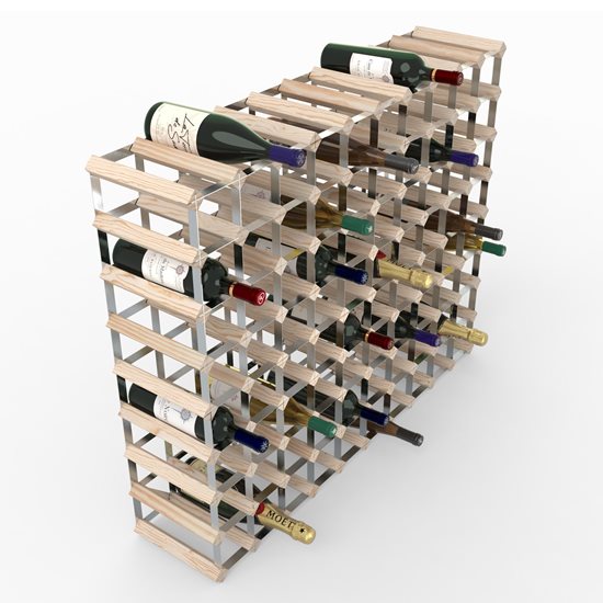  RTA – Natur fenyőfa borospolc 90 üveg bor tárolásához