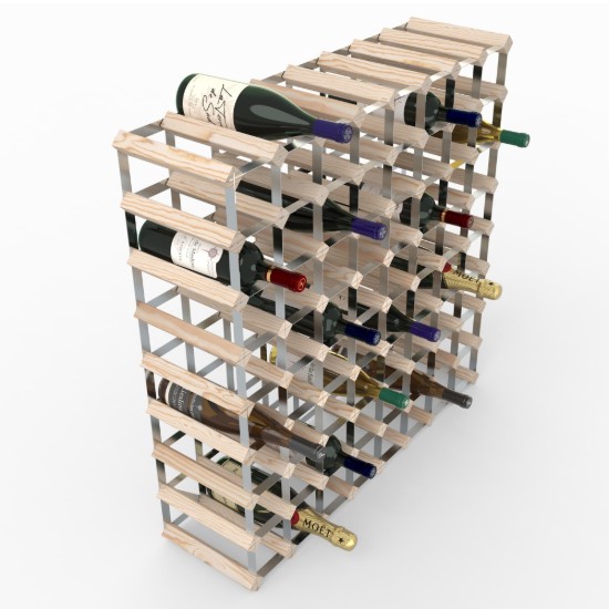  RTA – Natur fenyőfa borospolc 72 üveg bor tárolásához