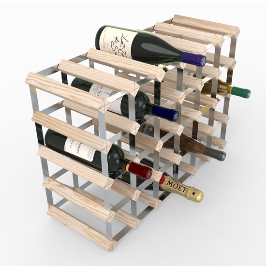 RTA – Natur fenyőfa borospolc 30 üveg bor tárolásához