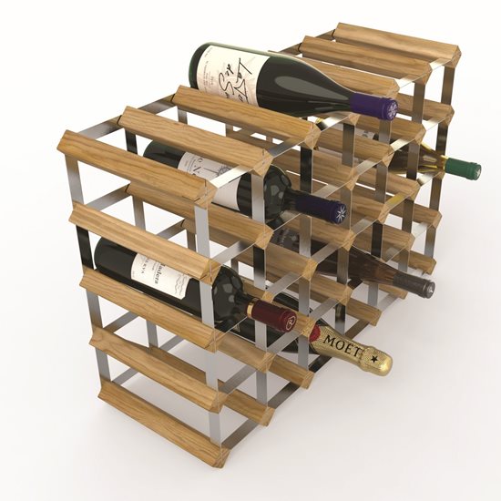 RTA – Light Oak fenyőfa borospolc 30 üveg bor tárolásához