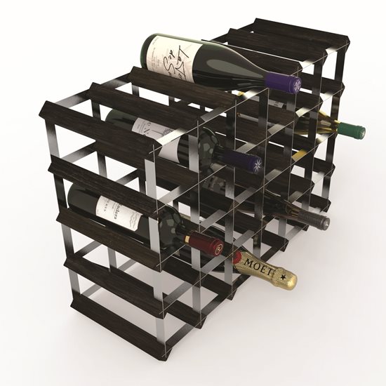 RTA – Black Ash fenyőfa borospolc 30 üveg bor tárolásához összeszerelt