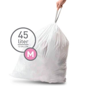 Szemeteszsákok, M kód, 45 L / 60 db, műanyag - simplehuman