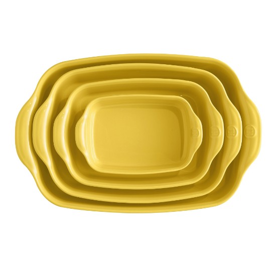 Emile Henry ~ 22 x 14,5 cm /0,7 liter, Provence Yellow négyszögletes  kerámia sütőforma