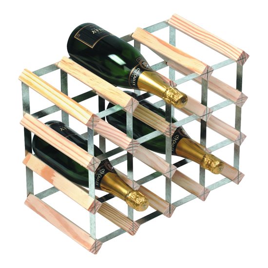RTA – Natur fenyőfa borospolc 16 üveg bor tárolásához összeszerelt