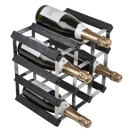 RTA – Black Ash fenyőfa borospolc 12 üveg bor tárolásához