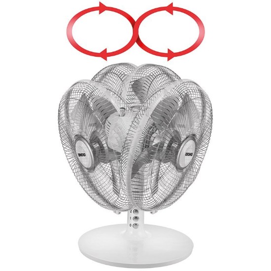 Unold asztali ventilátor "Silverline" 25 W fehér