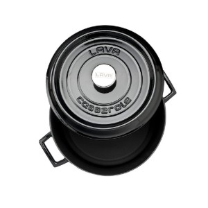 LAVA öntvény lábas, 24cm/4,5L, "Trendy",  fekete