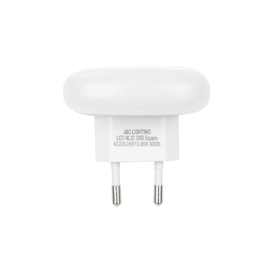 LED éjszakai lámpa 2 USB porttal, 0,3 W - Smartware