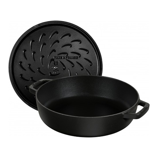 Staub Chistera lábas, öntöttvas, 28 cm, fekete