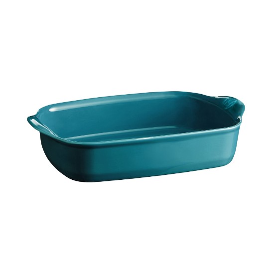 Emile Henry - 30 x 19 cm / 1,55 literes ~ Mediterranean Blue ~ kerámia tepsi