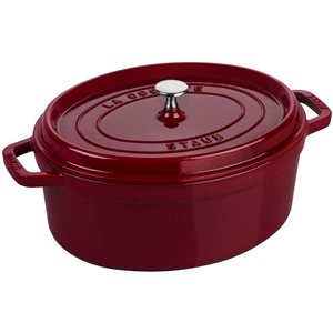 Oval Cocotte főzőedény, öntöttvas, 37cm/8L, Bordeaux - Staub