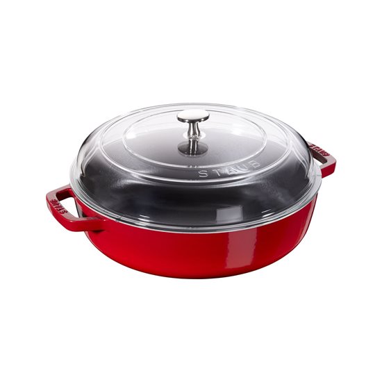 Szoté lábas, öntöttvas, Braiser 28cm/3,7L,  Cherry - Staub