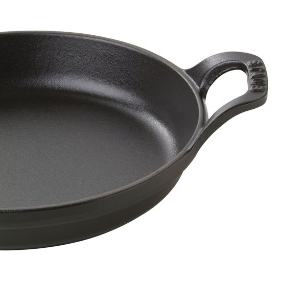 Staub - Kerek tepsi, öntöttvas, 20 cm, fekete