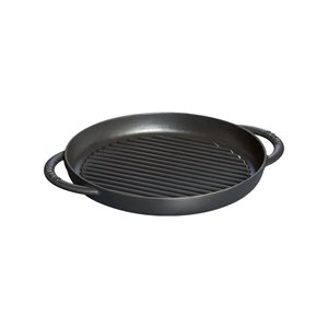 Staub ~   26 cm-es  Black (Fekete) öntöttvas grillserpenyő