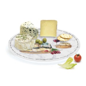 "Les Fromages" forgó tál üvegből, 32 cm - Easy Life