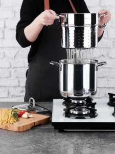 Edénykészlet spagetti főzéséhez, rozsdamentes acél, 20 cm / 5,6L, "Perla" - Korkmaz
