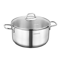 Rozsdamentes acél serpenyő, fedővel, 26 cm / 6,8 l, "PERLA" - Korkmaz