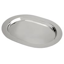 Ovális tálca, rozsdamentes acél, 48 cm „Bella” – a BRA gyártmánya