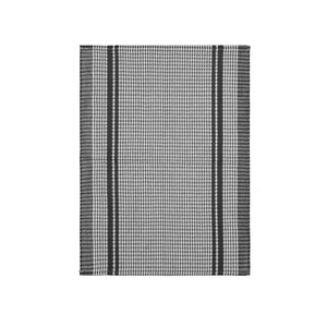 Tiseco - 6 db. 50 x 70 cm-es ~  fekete ~ "Waffle" konyhai törlőkendő készlet
