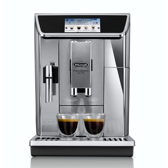 De'Longhi - 1450W -os ~ ezüst színű  "PrimaDonna Elite" ~ automata eszpresszógép