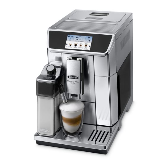 De'Longhi - 1450W -os ~ ezüst színű  "PrimaDonna Elite" ~ automata eszpresszógép