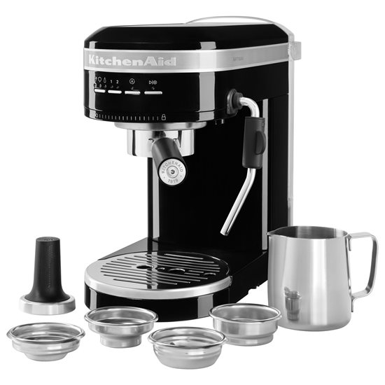 "Artisan" elektromos eszpresszógép, 1470W, "Onyx Black" szín - KitchenAid márka