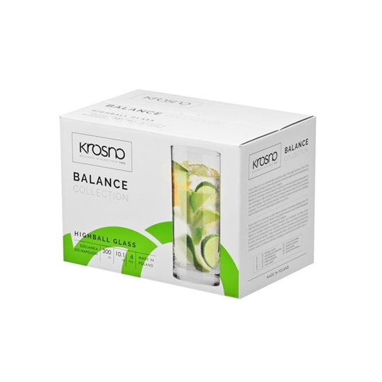 Krosno - 300 ml -es 6 db hosszú ital  pohár készlet