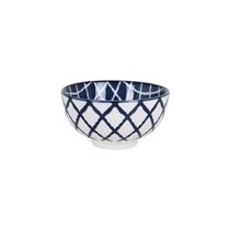 Japán tál, porcelán, 11cm, "Hana", fehér/kék - La Mediterranea