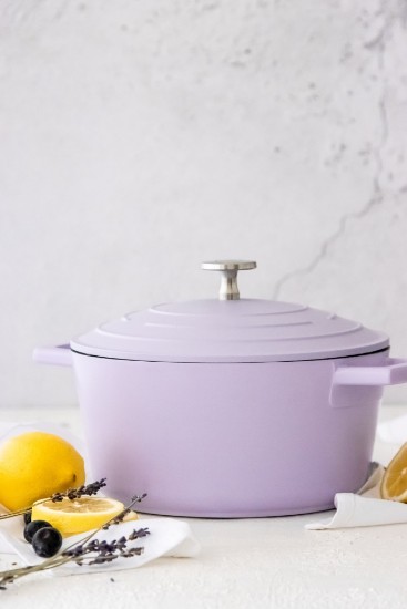 Fazék fedővel, 20cm/2,5L, alumínium, levendula, "MasterClass" - Kitchen Craft