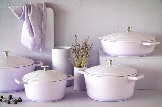 MasterClass - Fazék fedővel, 20cm/2,5L, alumínium, levendula