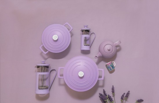 MasterClass - Fazék fedővel, 20cm/2,5L, alumínium, levendula