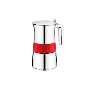 BRA - Kávéfőző, rozsdamentes acél, 200 ml, "Elegance", Piros